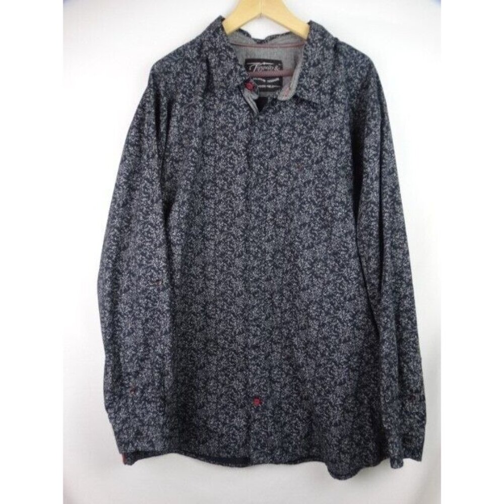 Tranquility & Mayhem Men's Shirt Size 4XLB Black Long Sleeve Button Down Top